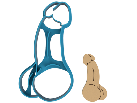 Naughty - Detailed Penis - Cookie Cutter / Sugar Cookie / Fondant / Clay (0021)