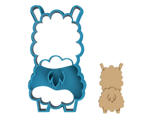 Alpaca Llama Butt- Cookie Cutter - Fondant - Sugar Cookies (0155)