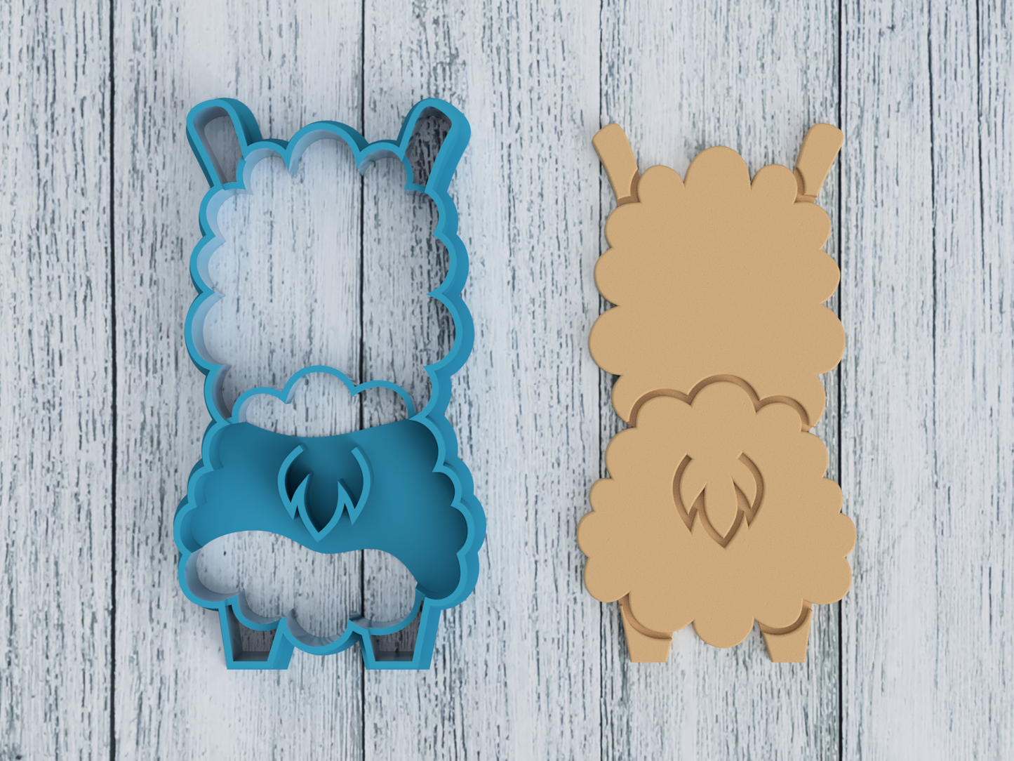 Alpaca Llama Butt- Cookie Cutter - Fondant - Sugar Cookies (0155)