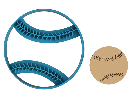 Baseball - Cookie Cutter / Sugar Cookie / Fondant / Clay (1056)