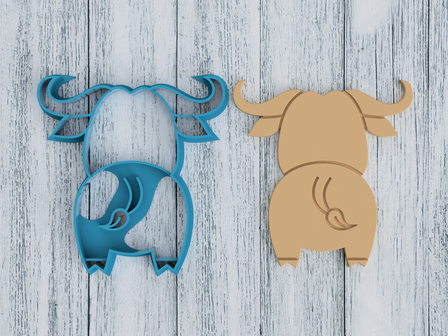 Bull - Ox Butt - Cookie Cutter / Sugar Cookie / Fondant / Clay (0138)