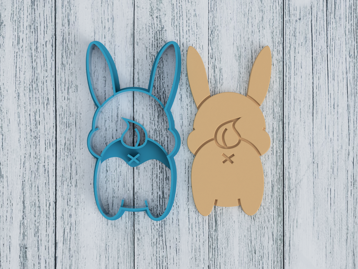 Bunny Rabbit Butt - Cookie Cutter / Sugar Cookie / Fondant / Clay (0156)