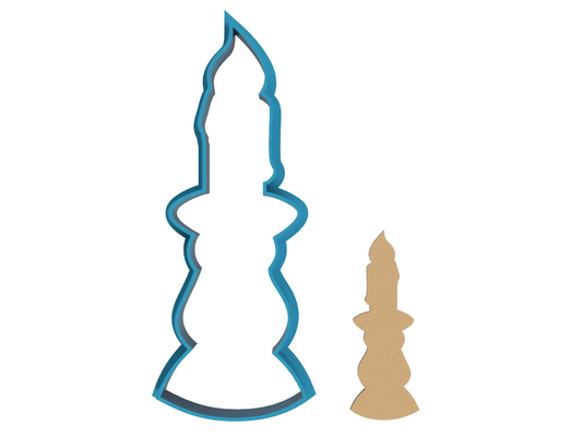 Burning Candle Stick - Cookie Cutter / Sugar Cookie / Fondant / Clay (1412)