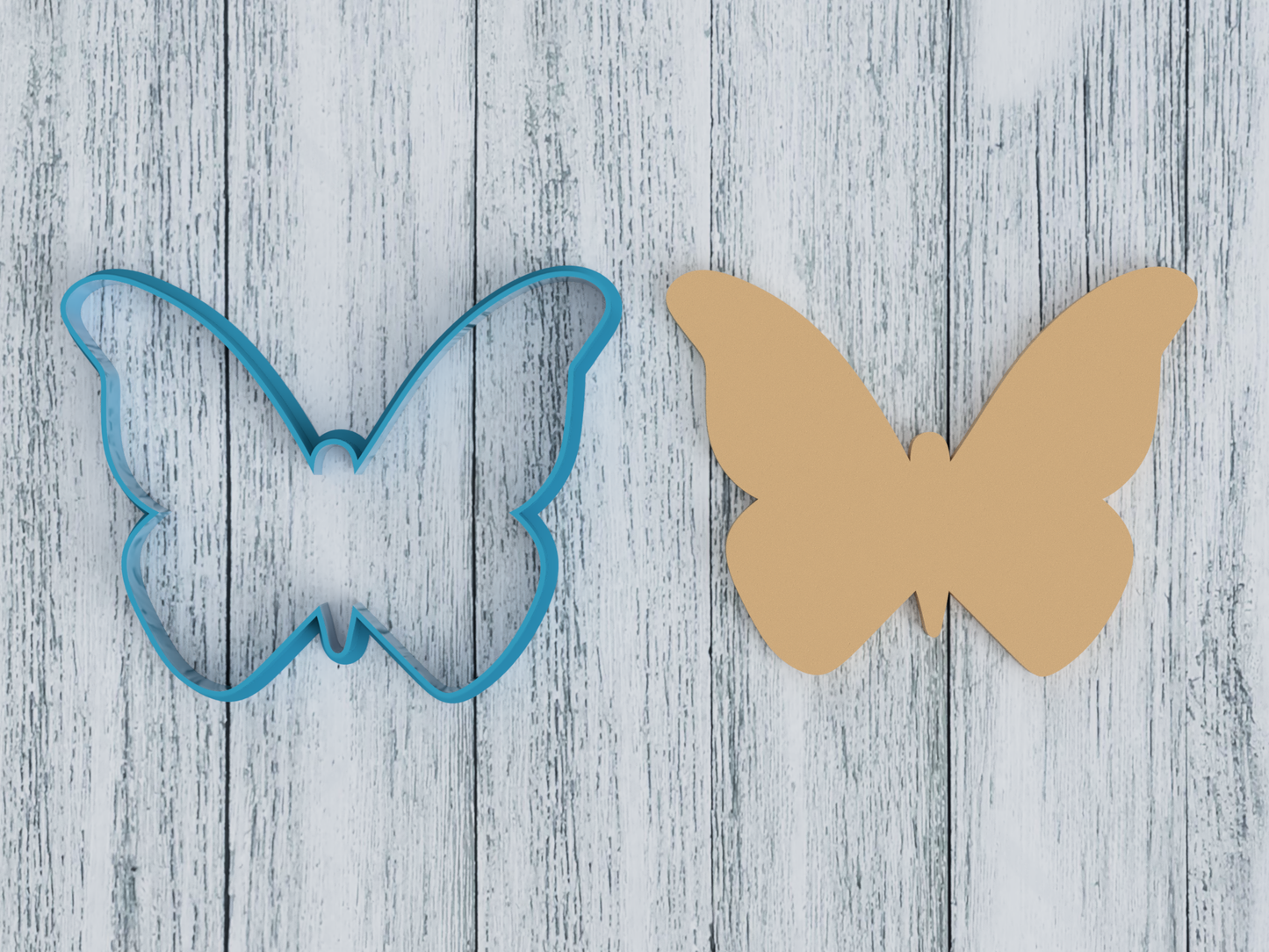 Butterfly Outline - Cookie Cutter / Sugar Cookie / Fondant / Clay (1032)