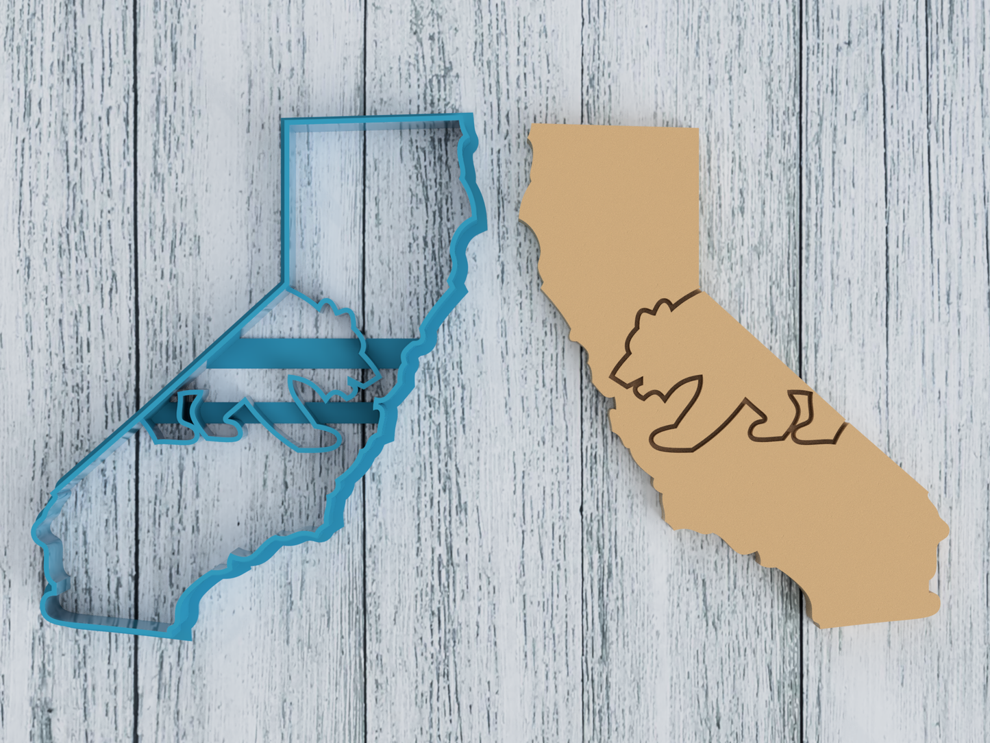 California with State Bear - Cookie Cutter / Sugar Cookie / Fondant / Clay (0026)