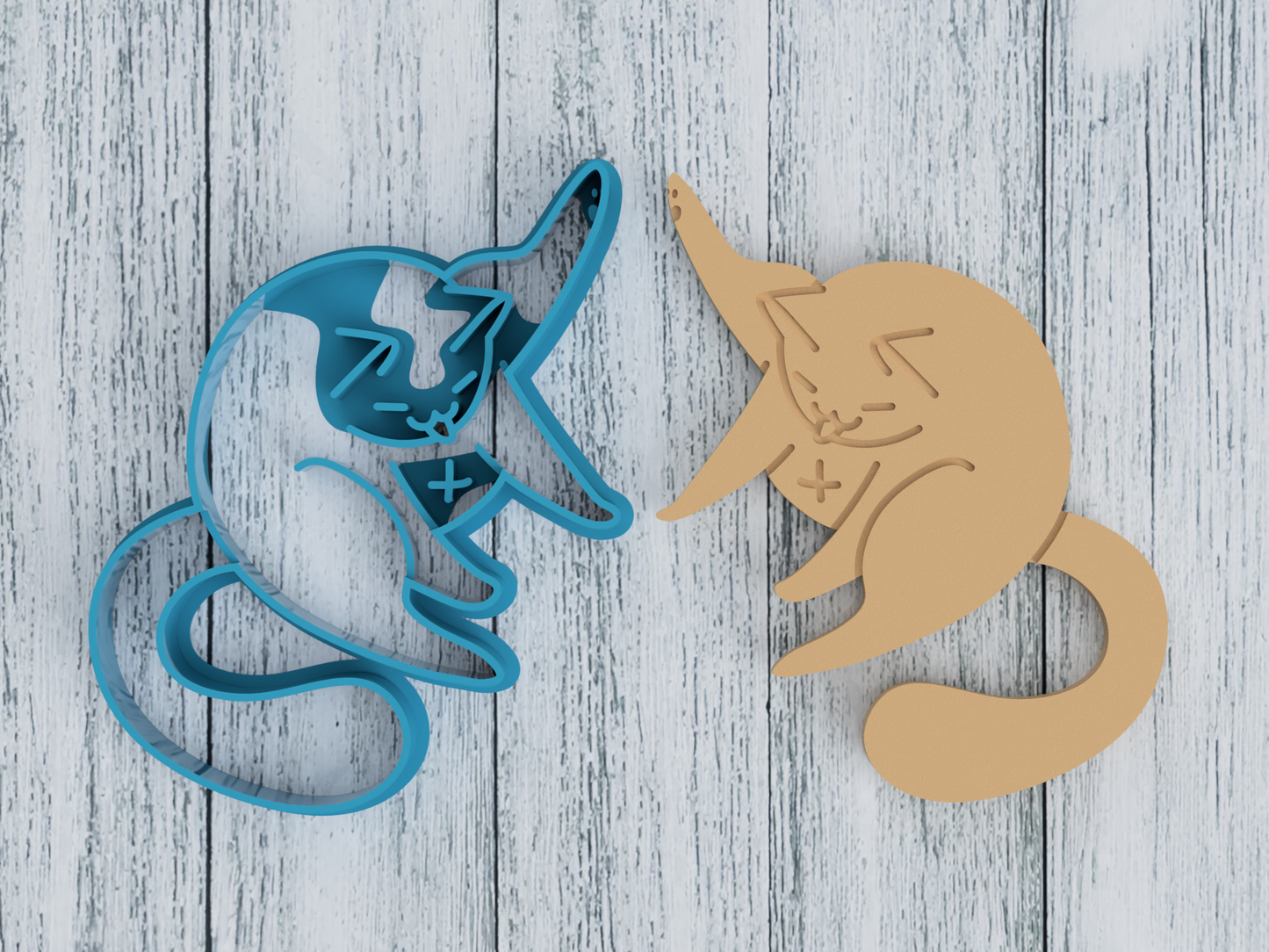 Cat Licking Butthole - Cookie Cutter / Sugar Cookie / Fondant / Clay (0020)