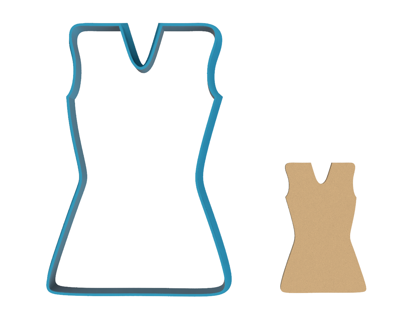 Cheerleader Dress Uniform - Cookie Cutter / Sugar Cookie / Fondant / Clay (1307)