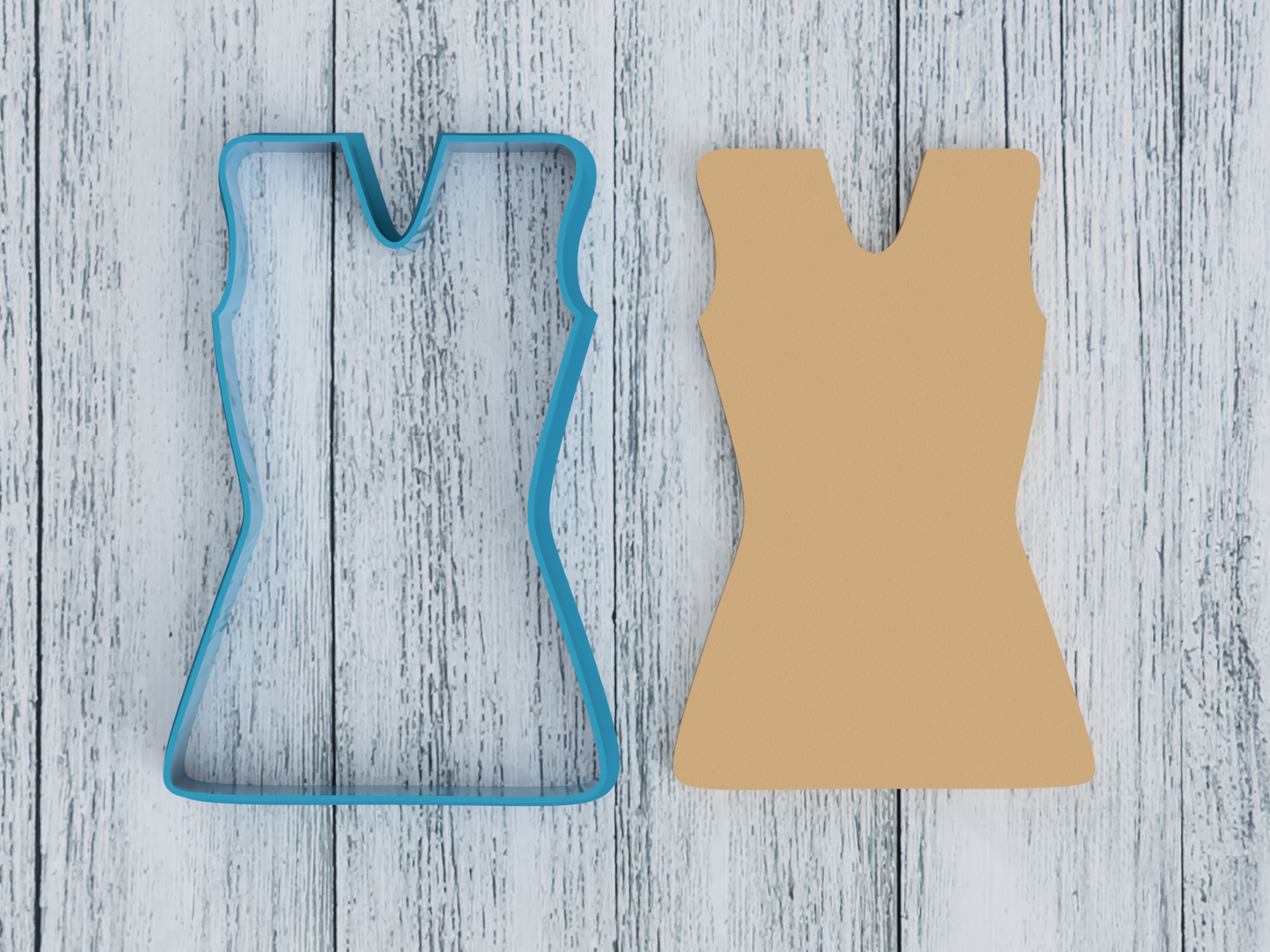 Cheerleader Dress Uniform - Cookie Cutter / Sugar Cookie / Fondant / Clay (1307)