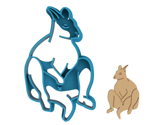 Chilling Kangaroo Butt - Cookie Cutter / Sugar Cookie / Fondant / Clay (0170)