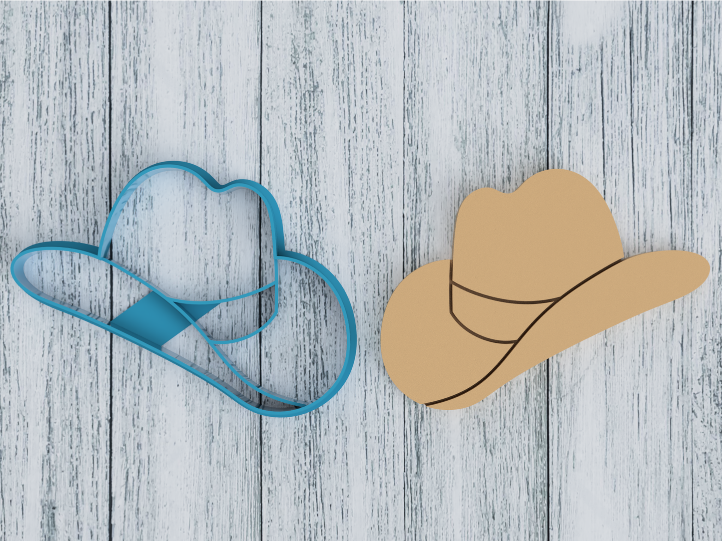 Cowboy Hat - Cookie Cutter / Sugar Cookie / Fondant / Clay (1356)