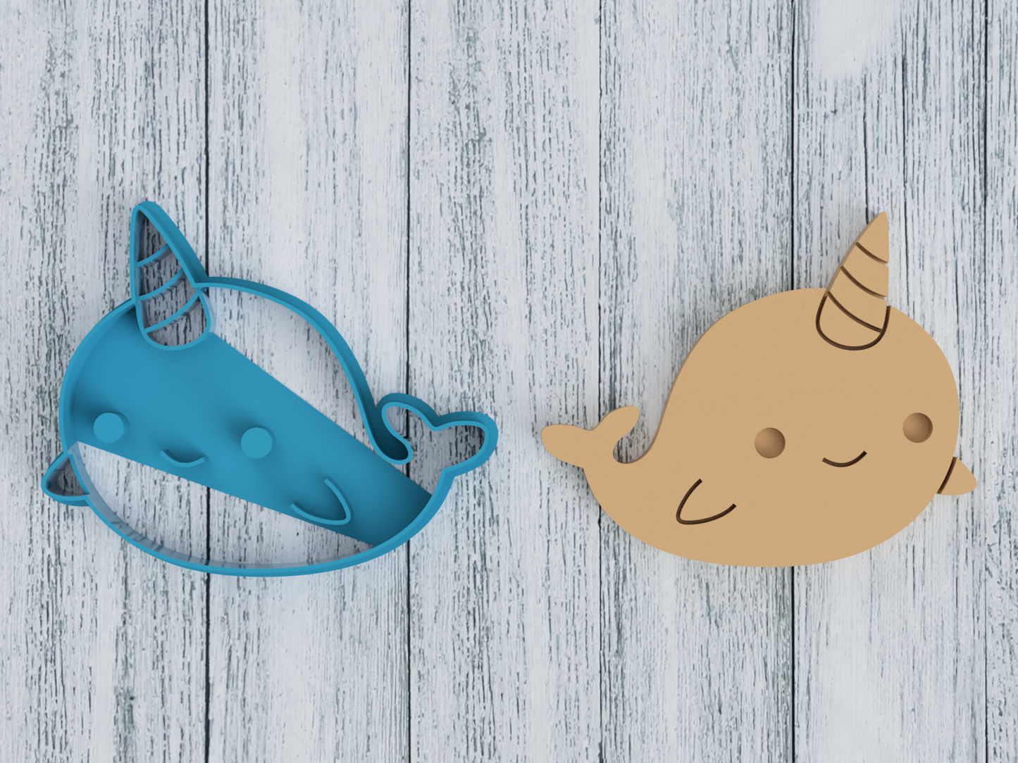 Cute Baby Narwhal - Cookie Cutter / Sugar Cookie / Fondant / Clay (1435)