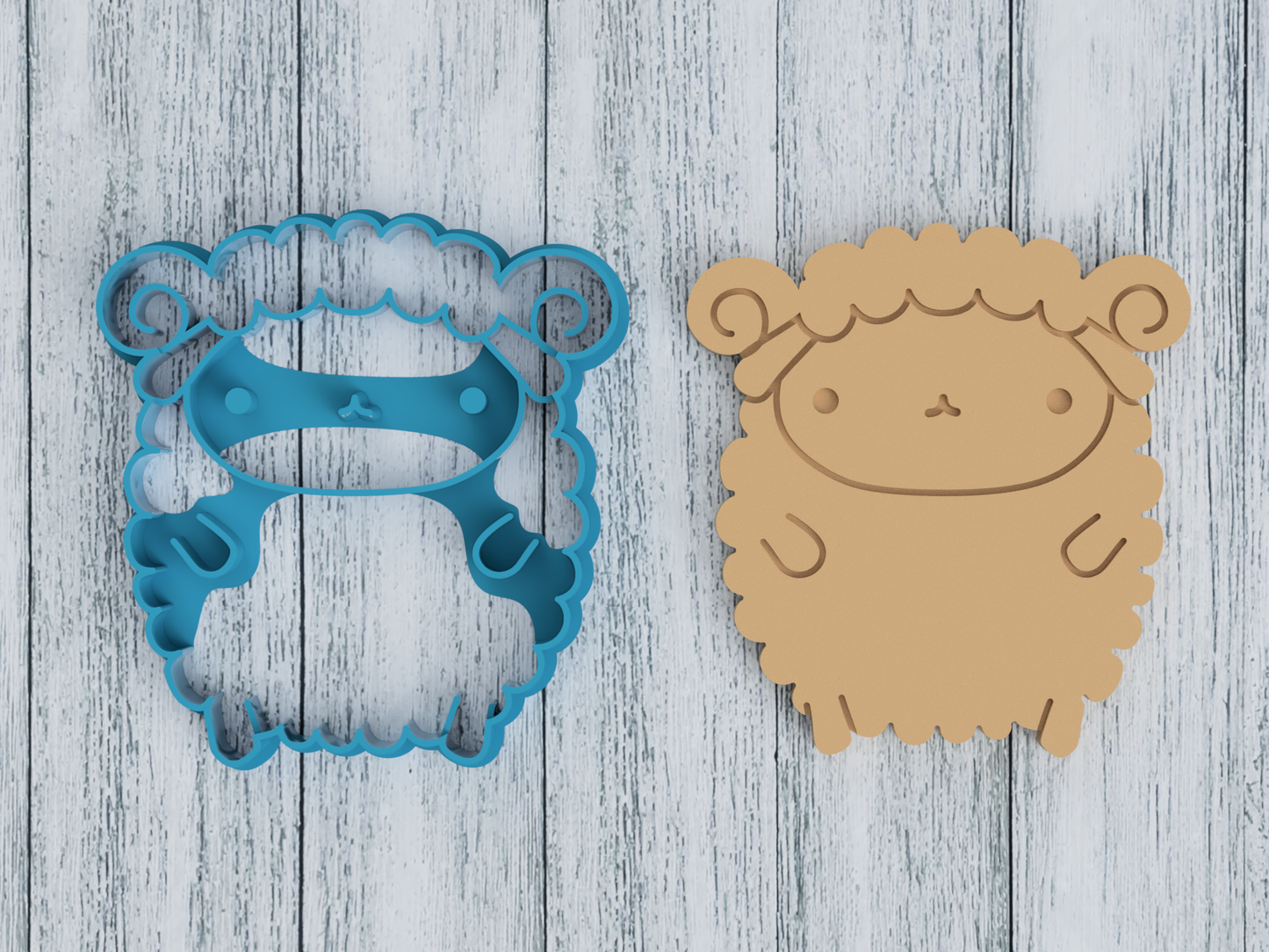 Cute Cartoon Ram - Sheep - Cookie Cutter / Sugar Cookie / Fondant / Clay (0051)