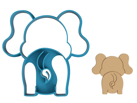 Elephant Butt - Cookie Cutter / Sugar Cookie / Fondant / Clay (0144)