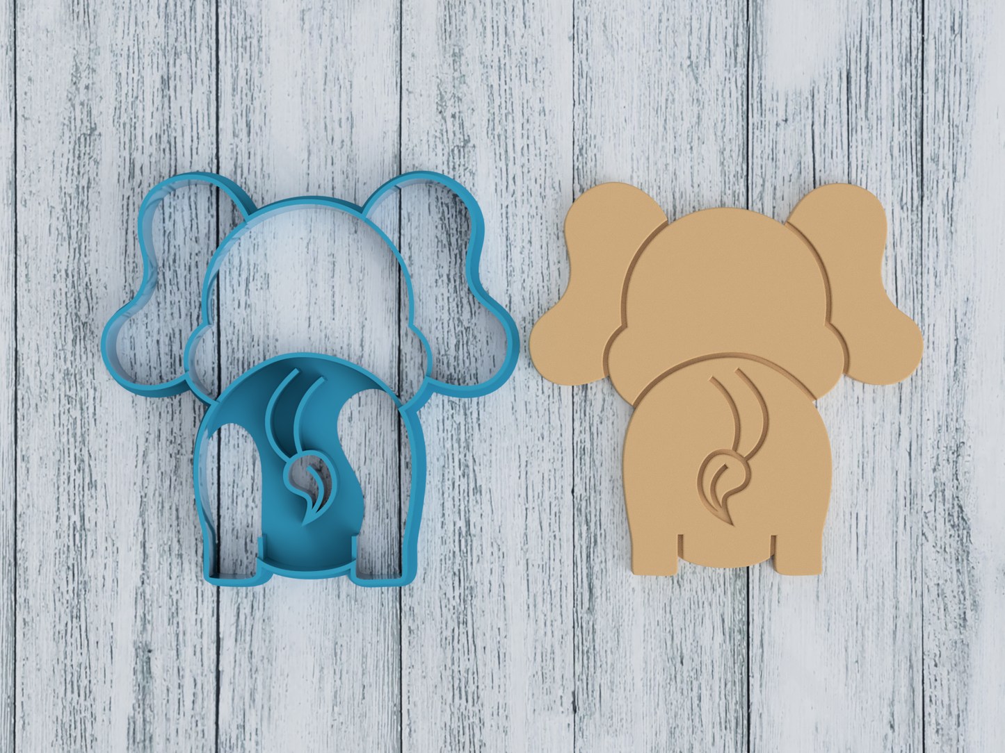 Elephant Butt - Cookie Cutter / Sugar Cookie / Fondant / Clay (0144)