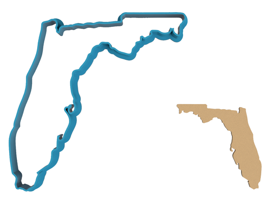 Florida State Outline - Cookie Cutter / Sugar Cookie / Fondant / Clay (0269)