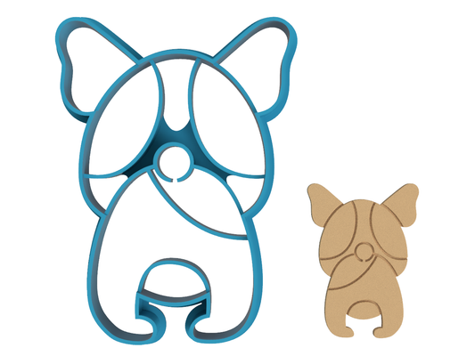 French Bulldog with Feet Dog Butt - Cookie Cutter / Sugar Cookie / Fondant / Clay (0140)