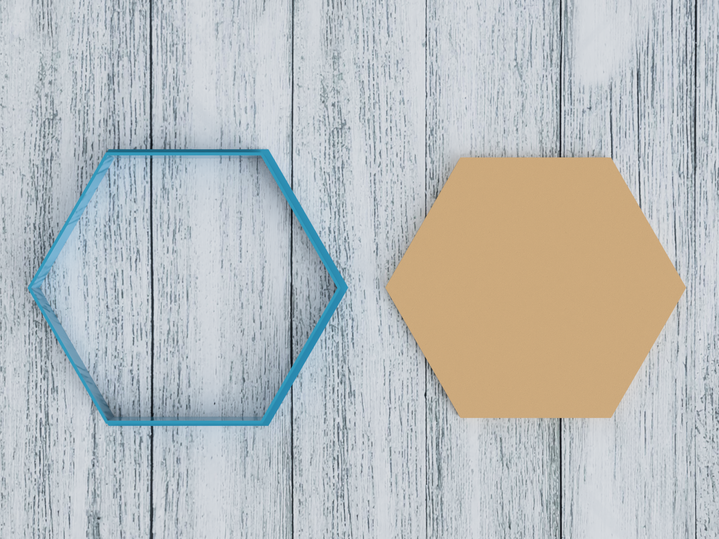 Hexagon Outline - Cookie Cutter / Sugar Cookie / Fondant / Clay (1172)