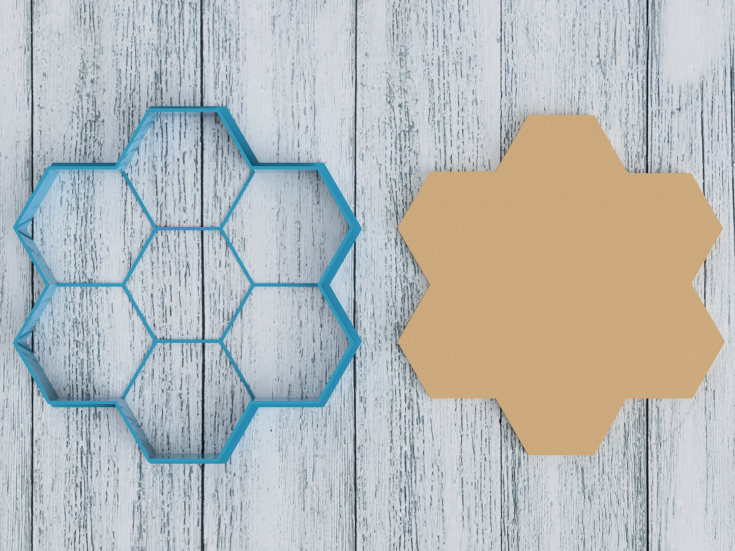 Honeycomb Outline - Cookie Cutter / Sugar Cookie / Fondant / Clay (1460)