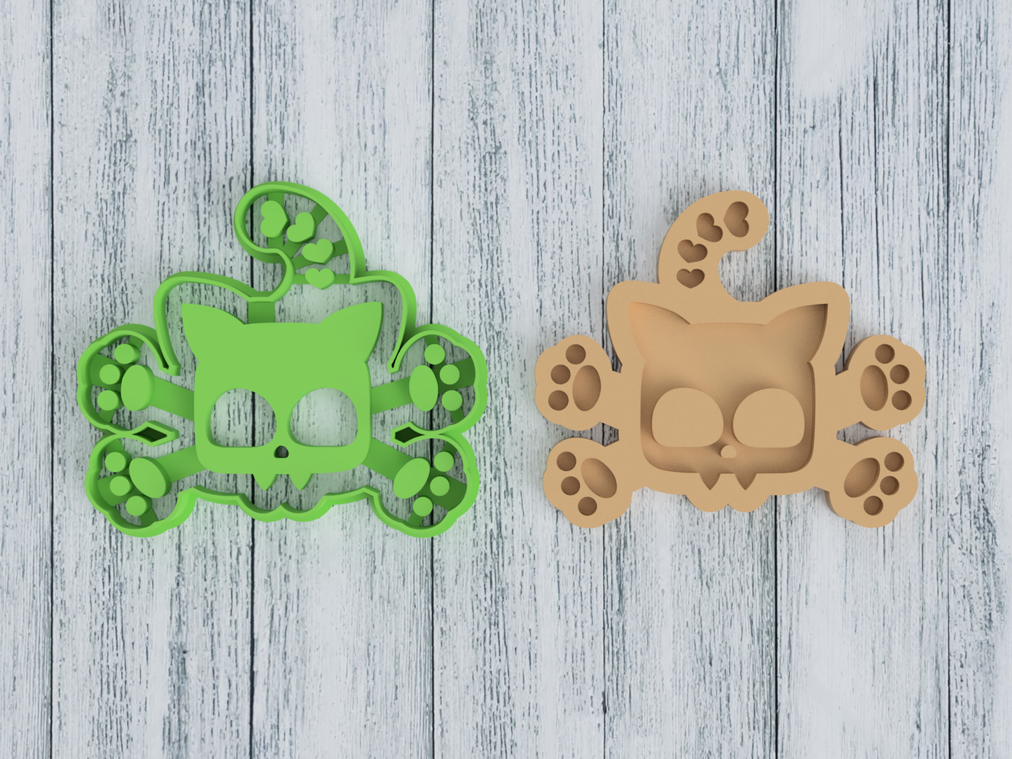 Jolly Cat Logo - Squaredy Cats - Cookie Cutter / Sugar Cookie / Fondant / Clay (2.2)