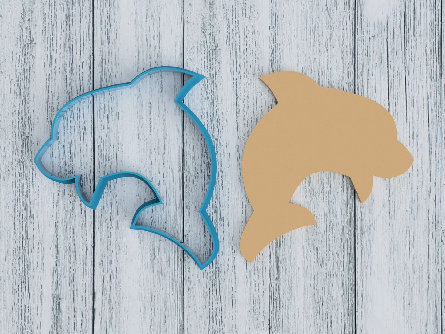 Jumping Dolphin Outline - Cookie Cutter / Sugar Cookie / Fondant / Clay (0262)