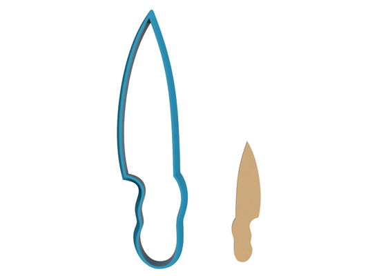 Kitchen Knife Outline - Cookie Cutter / Sugar Cookie / Fondant / Clay (1317)