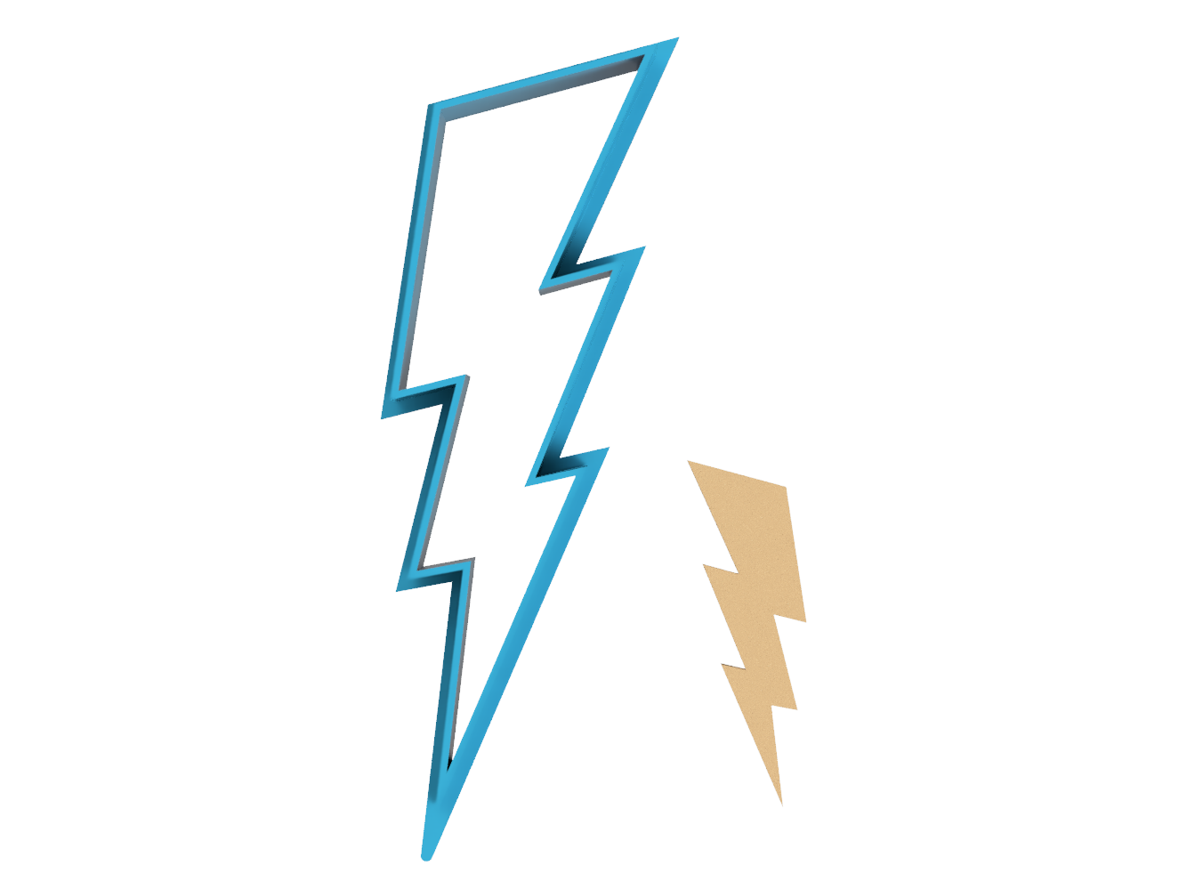 Lightning Bolt - Cookie Cutter / Sugar Cookie / Fondant / Clay (1055)