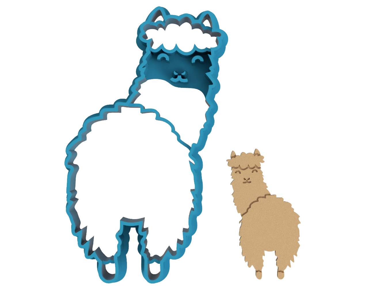 Llama Alpaca Butt- Cookie Cutter - Fondant - Sugar Cookies (0171)