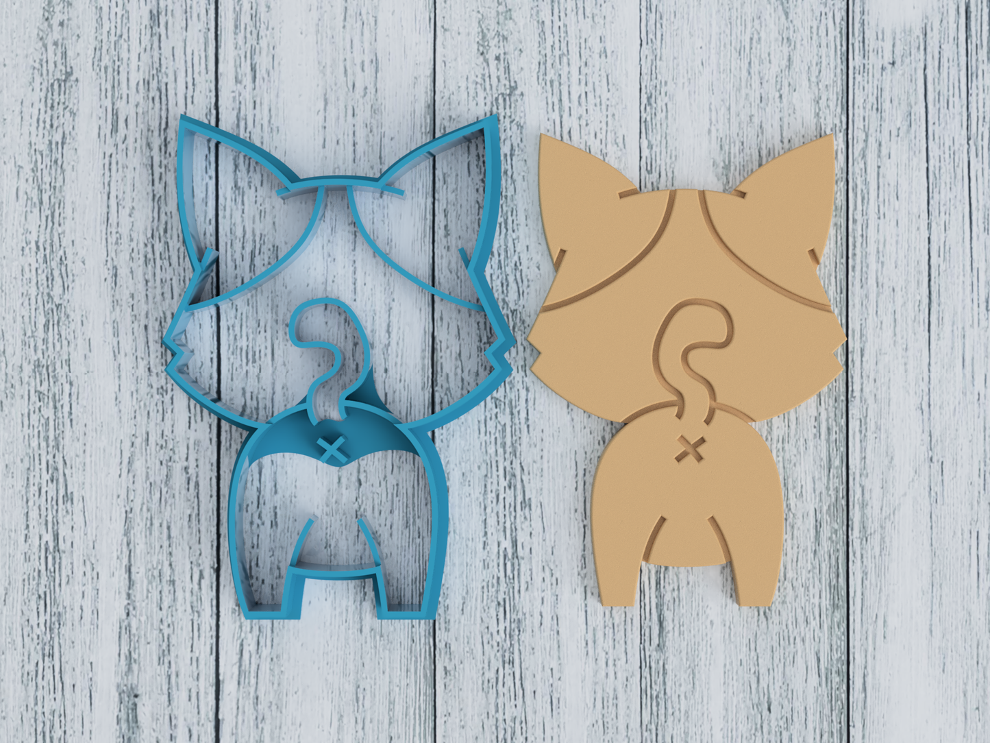 Looking Away Cat Butt - Cookie Cutter / Sugar Cookie / Fondant / Clay (0149)