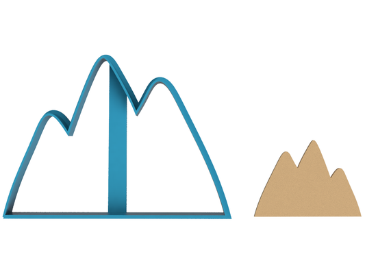 Mountains Outline - Cookie Cutter / Sugar Cookie / Fondant / Clay (1370)