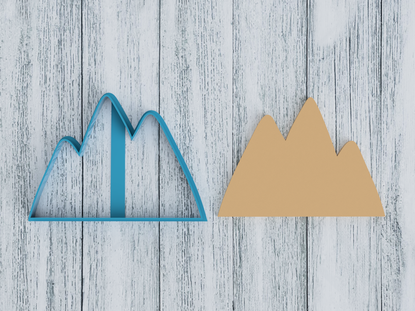 Mountains Outline - Cookie Cutter / Sugar Cookie / Fondant / Clay (1370)