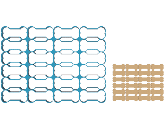 Multi Bone Set - Cookie Cutter / Sugar Cookie / Fondant / Clay (1493)