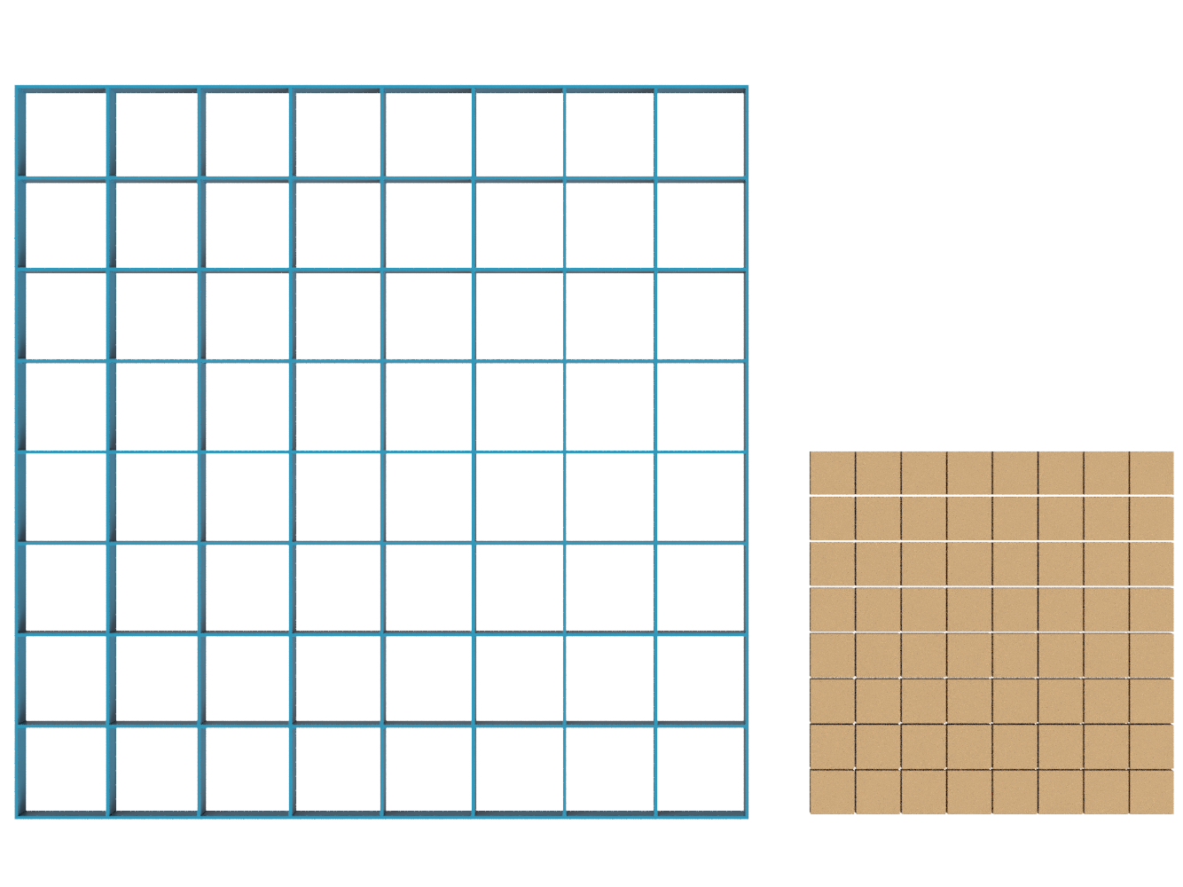 Multi Squares - Cookie Cutter / Sugar Cookie / Fondant / Clay (1434)