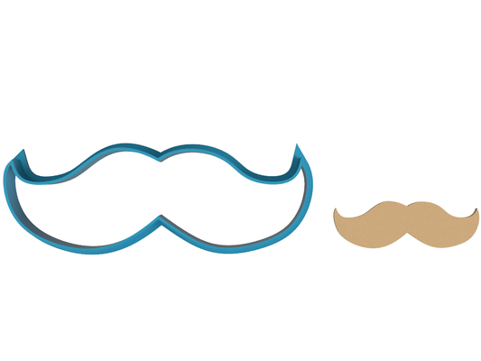 Mustache Outline - Cookie Cutter / Sugar Cookie / Fondant / Clay (1416)