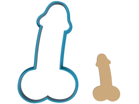 Naughty - Penis Outline - Cookie Cutter / Sugar Cookie / Fondant / Clay (0015)