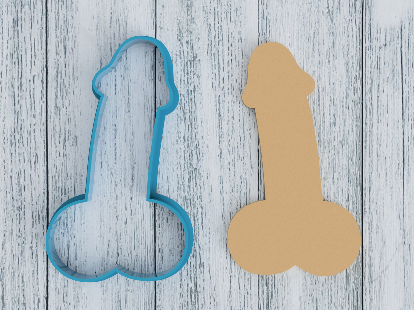 Naughty - Penis Outline - Cookie Cutter / Sugar Cookie / Fondant / Clay (0015)