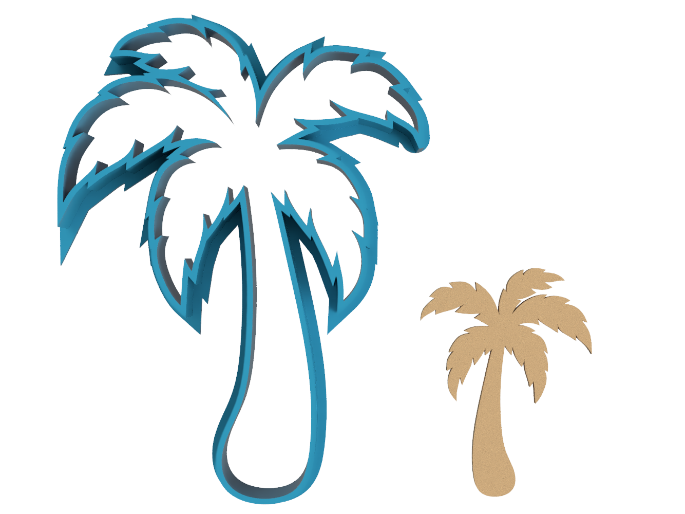 Palm Tree - Cookie Cutter / Sugar Cookie / Fondant / Clay (0053)