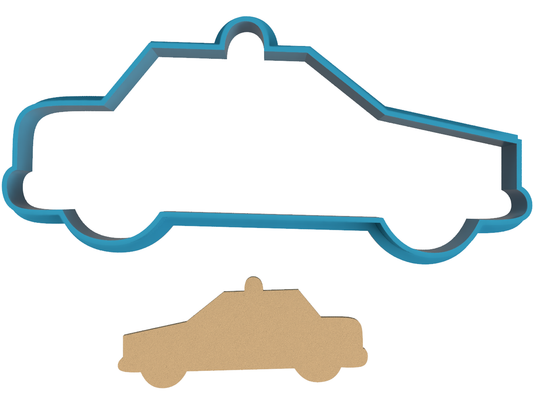 Police Car Outline - Cookie Cutter / Sugar Cookie / Fondant / Clay (1485)