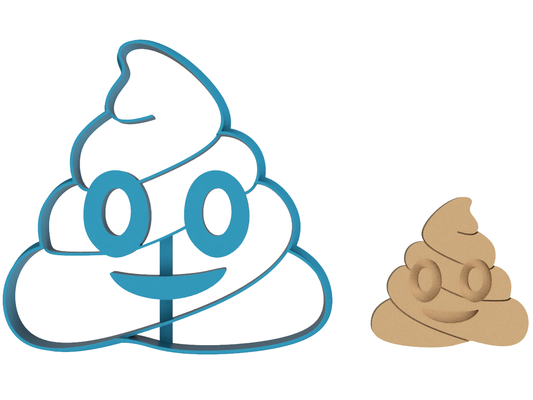 Poop Emoji - Cookie Cutter / Sugar Cookie / Fondant / Clay (1487)