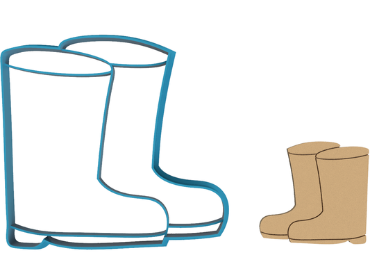 Rain Boots - Cookie Cutter / Sugar Cookie / Fondant / Clay (0257)