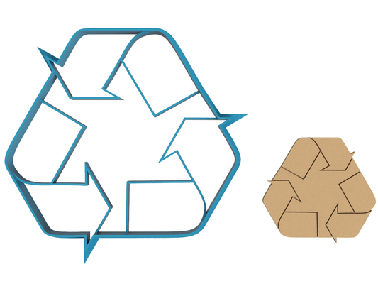 Recycle Symbol - Cookie Cutter / Sugar Cookie / Fondant / Clay (0027)