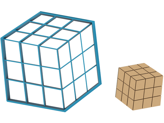 Rubik's Cube - Cookie Cutter / Sugar Cookie / Fondant / Clay (1345)