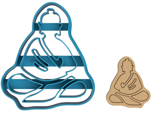 Sitting Buddhist - Cookie Cutter / Sugar Cookie / Fondant / Clay (1084)