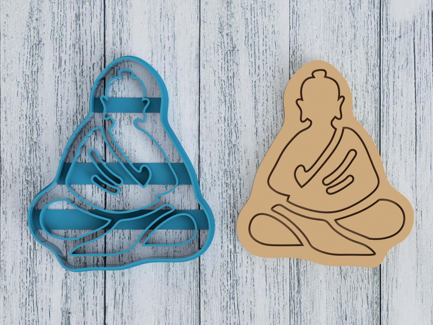 Sitting Buddhist - Cookie Cutter / Sugar Cookie / Fondant / Clay (1084)