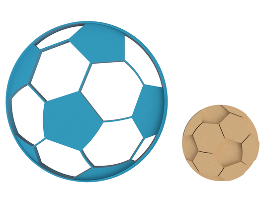 Soccer Ball with Imprints - Cookie Cutter / Sugar Cookie / Fondant / Clay (1344)