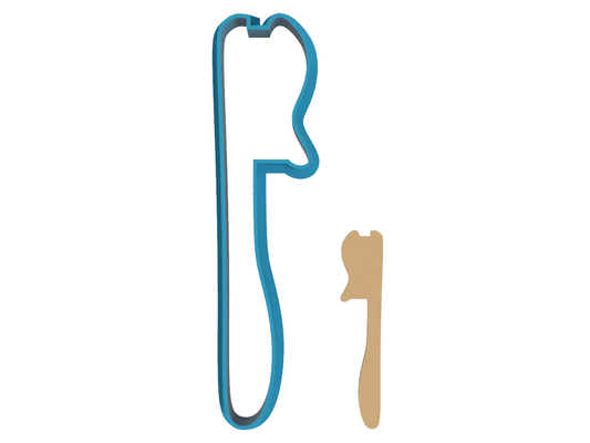 Toothbrush Outline - Cookie Cutter / Sugar Cookie / Fondant / Clay (1418)