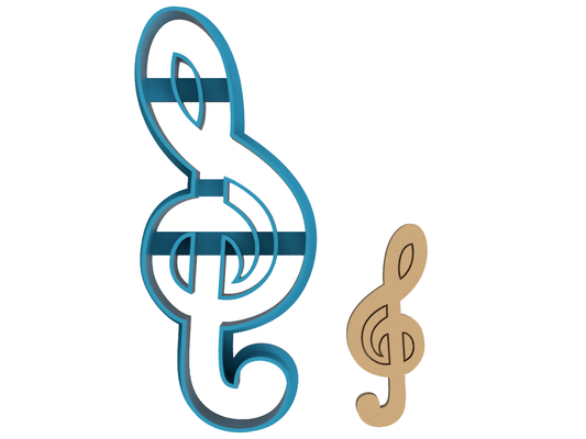 Treble Clef - Cookie Cutter / Sugar Cookie / Fondant / Clay (1064)