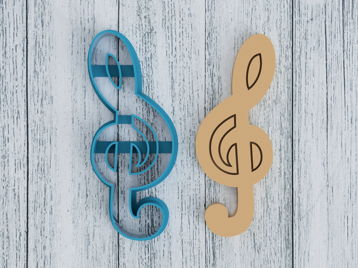 Treble Clef - Cookie Cutter / Sugar Cookie / Fondant / Clay (1064)