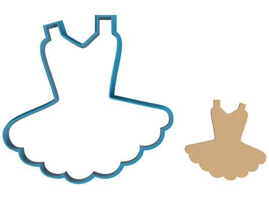 Tutu Outline - Cookie Cutter / Sugar Cookie / Fondant / Clay (1438)