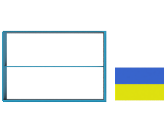 Ukraine Flag  - Cookie Cutter / Sugar Cookie / Fondant / Clay (1022)