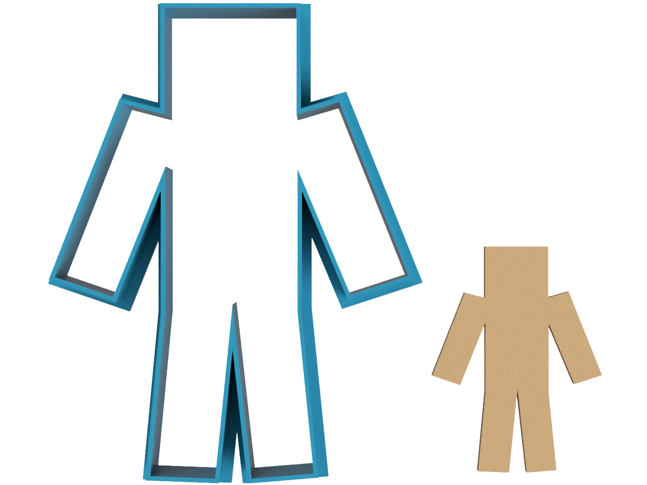 Video Game Block Person - Cookie Cutter / Sugar Cookie / Fondant / Clay (1368)